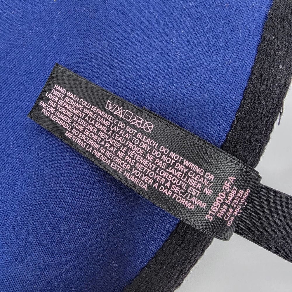 Victorias Secret Push Up Cutout Strappy Lace Blue Black 32 DD - Picture 6 of 13
